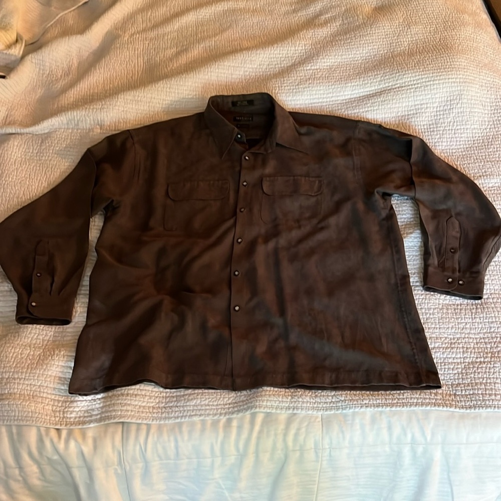 Men’s Van Heusen Suede Grey Button Down
